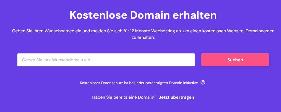 Hostinger Domain Registrierung